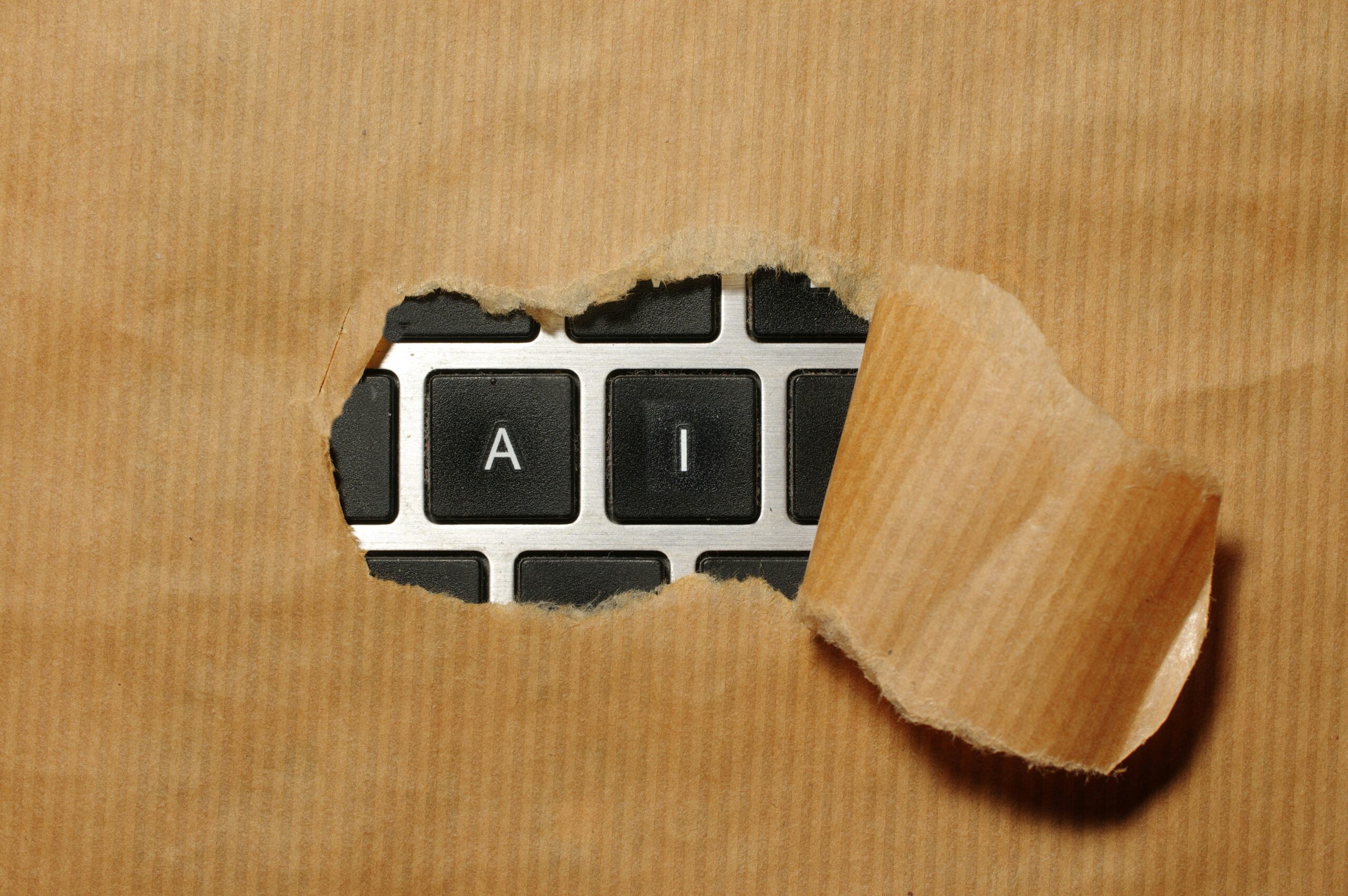 AI-for-Efficiency_-How-to-Automate-Daily-Tasks-and-Free-Up-Your-Time-Without-a-Huge-Budget-scaledjpg A piece of cardboard with a keyboard appearing through it