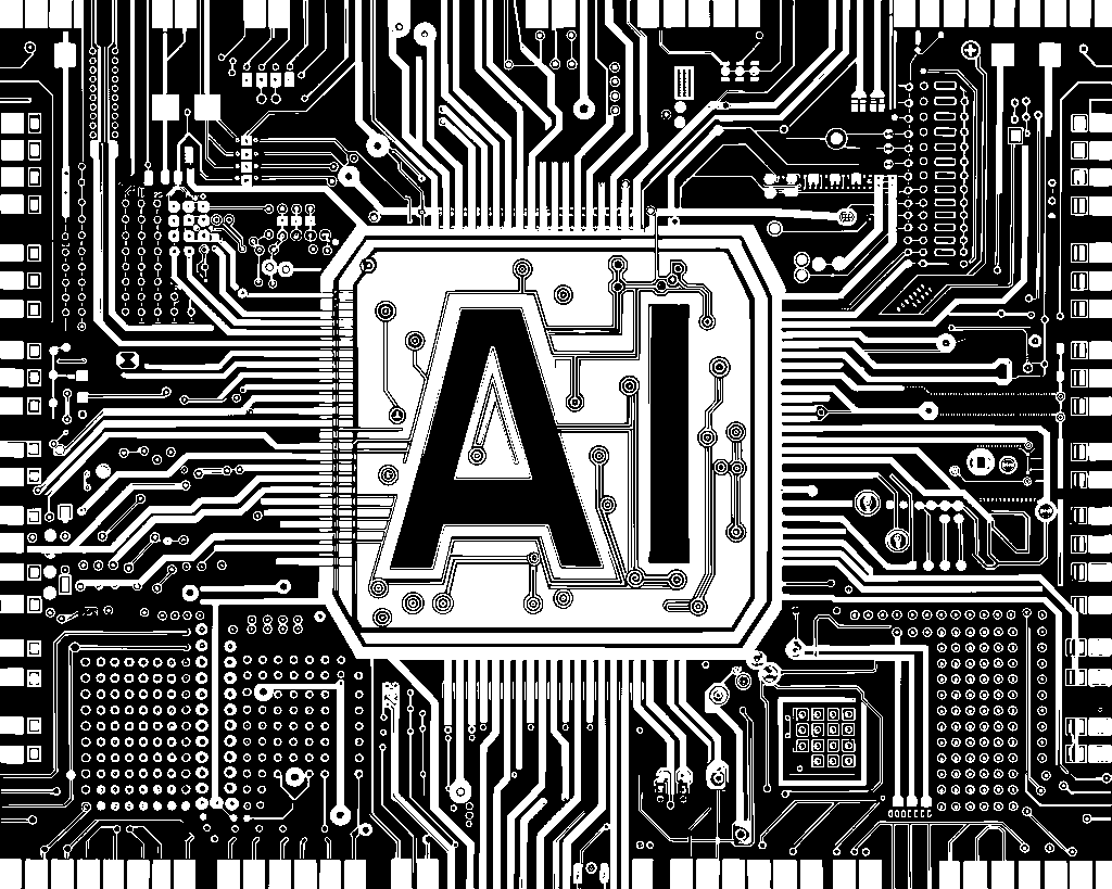 Free ai generated artificial intelligence typography vector